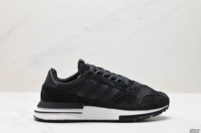 真标adidas Originals Zx 500 Rm Grey Four Scarlet 网布 圆头系带 减震防滑 低帮 生活休闲鞋 货号:B42204 尺