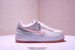 真标耐克Nike Wmns Air Force 1 Shadow全新少女系解构主义设计 马卡龙空军一号轻量增高低帮百搭板鞋 为经典设计注入玩味元素 分层结构、加