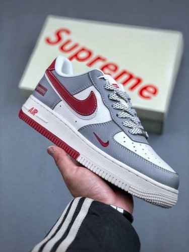 360支持放店 Nike Air Force 1 ‘07 Low “Supreme联名—黑白满天星”空军一号 低帮 运动鞋 休闲鞋 折边针车 工艺难度大 原楦头