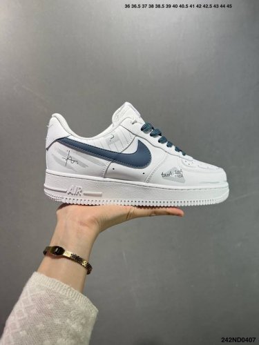 特价 Nike Air Force 1 Low’07 空军一号低帮休闲板鞋 定制皮料 原楦原纸板 纯正空军版型 内置全掌气垫 货号：男 Cw2288-114 女