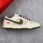 本地 核心私 Nk Sb Dunk Low Supreme联名-双勾米深绿 周年高端定制 低帮休闲板鞋 #定制鞋盒 大厂纯原品质出货 超高清洁度 皮料切割干净无