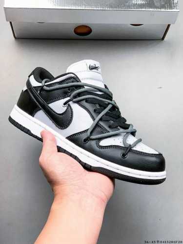 Off-White X Futura X Nike Dunk Low 三方联名#全新联名以白绿色为主调，设计风格与此前曝光的三方联名相同，只不过配色改为纯色，双