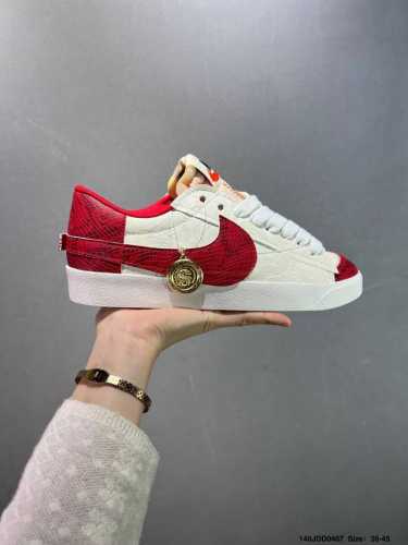 Nike Blazer Mid‘77 Jumbo蛇年限定 经典百搭低帮开拓者休闲运动板鞋 真硫化铝楦制作 原厂布料拼接 独家裁片完美鞋型 台湾进口软感荔枝头层皮