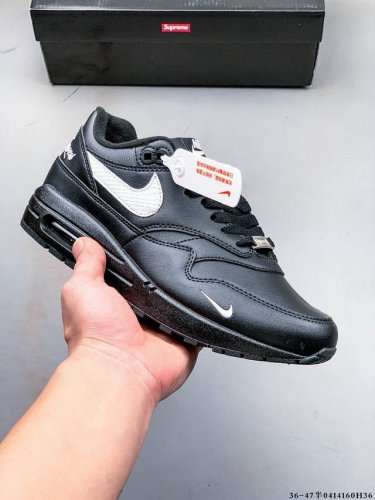 顶级纯原版本 头层皮打造市面最强工艺 耐克 Nike Nike Air Max 1 87 限定配色 气垫缓震跑步鞋 0414160H36