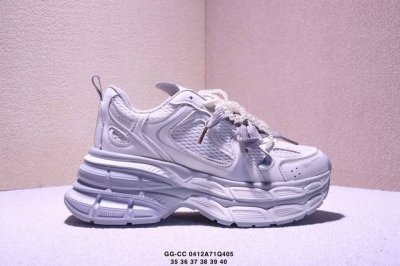 公司级Gg-Cc 厚底增高休闲鞋系列 广东大厂出品 全套包装配件 时髦Look轻松定格 不费力展现率性氛围 高档银盒 酷帅机能风不规则设计大底 拼接造型设计 轻