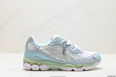 公司级asics 亚瑟士 透气网眼鞋面配合部分合成革材质 采用全新ahar+橡胶材质,更加耐磨日本专业跑鞋品牌 Asics 亚瑟士 Tiger Gel-Nyc户