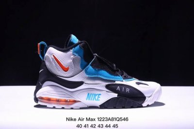 Nike Air Max Speed Turf 耐克气垫缓震高帮篮球鞋 舒适轻便 耐磨防滑透气 University Red 牛皮材质训练鞋 Size:40-4