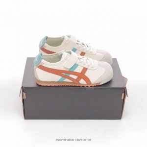 集 新工厂p asics 亚瑟士 童鞋日产经典老牌-鬼塚虎 Onitsuka Tiger Mexico 复古经典百搭休闲跑鞋 C4D4L 码数 22 23 24