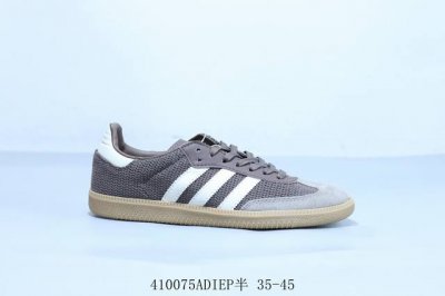 阿迪达斯三叶草Adidas Originals Samba Vegan Og”Spd“桑巴舞系列绅士德训足球风百搭低帮休闲运动板鞋 灰白 货号 Ji3184 4
