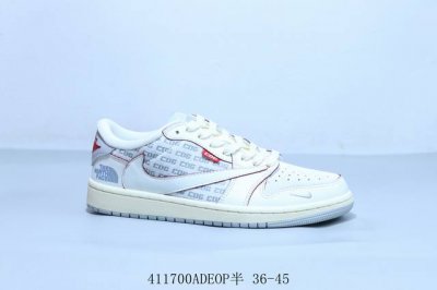 乔丹Air Jordan 1 Low Aj1 乔1低帮复古文化休闲运动篮球鞋 倒勾 北面 货号 Ag3702-808 411700Adeop半 36-45