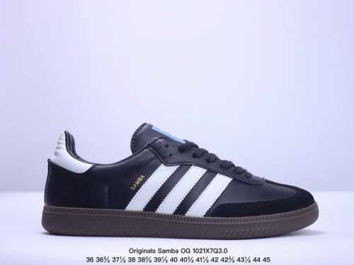 真标阿迪达斯三叶草Adidas Originals Samba OG 桑巴舞系列绅士德训足球风百搭低帮休闲运动板鞋 尺码:36 36.5 37 38 38.5