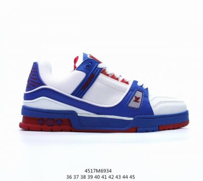 Lv路易威登louis Vuitton Trail Sneaker Low 休闲运动文化百搭篮球板鞋 致tpr光泽鞋底#耐弯折滴塑支持片#鞋垫嵌入超软脚感乳胶材