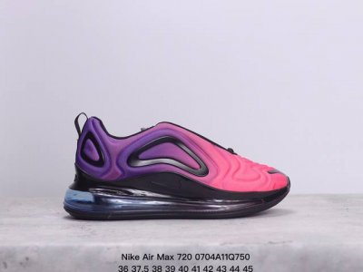 Nike Air Max 720 官方全新释出，气垫部分的全新升级，采用全掌一体式设计，整体极具未来感，鞋面部分以流线型凹凸结构组成 货号：Ao2924- 尺码