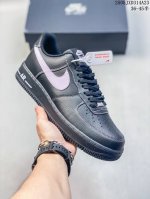耐克Nike Air Force 1 07 Low 全黑紫勾 空军一号低帮休闲板鞋 Hq2037 001 码数 36 36.5 37.5 38 38.5 39
