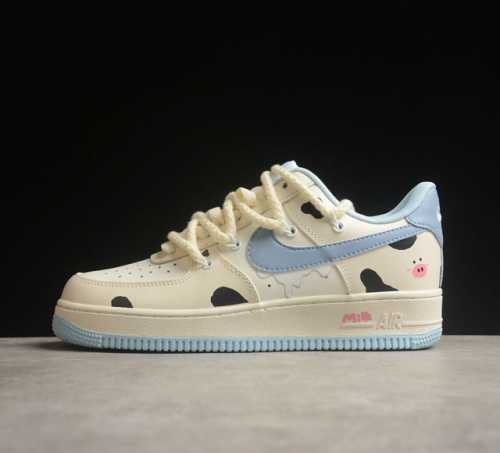Nk Air Force 1'07 Low Milk Pig 牛奶猪猪 空军一号低帮休闲运动绑带休闲板鞋 Bd7701-110 打造纯正空军版型#专注外贸渠道