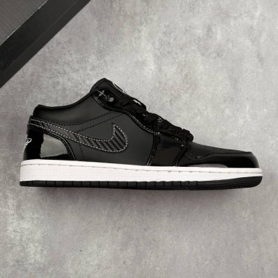 本地 核心私 Air Jordan 1 Low Se Asw Black And White 低帮 漆皮黑白Aj1 乔丹1代 全明星 乔丹篮球鞋系列 鞋款整体采