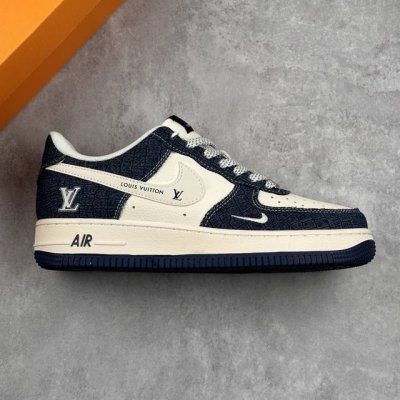 本地 核心私 Nike Air Force 1'07 Low Lv联名 米蓝暗格 空军一号低帮休闲板鞋 #原楦头原纸板 原装鞋盒 定制五金配件 内置全掌气垫 原