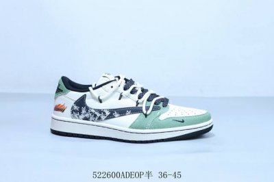 乔丹Air Jordan 1 Low Aj1 乔1低帮复古文化休闲运动篮球鞋 倒勾 绑带 货号 Dm6868-102 522600Adeop半 36-45