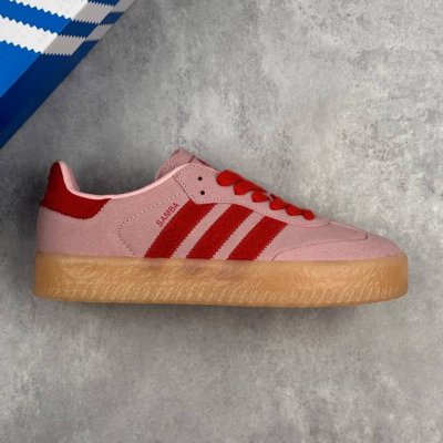 本地 核心私 阿迪达斯Adidas Originals Samba W 桑巴舞加大厚底版系列德训风百搭松糕休闲运动板鞋 #男女鞋半码制#原楦原纸版开发#采用硬质