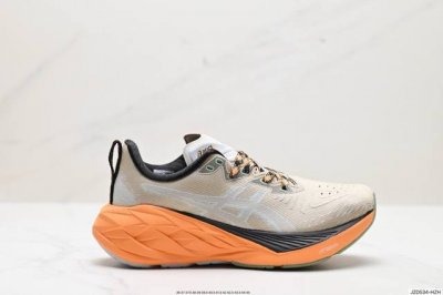 公司级asics 亚瑟士 透气网眼鞋面配合部分合成革材质 采用全新ahar+橡胶材质,更加耐磨日本专业跑鞋品牌 Asics 亚瑟士 Novavlast 4 户外
