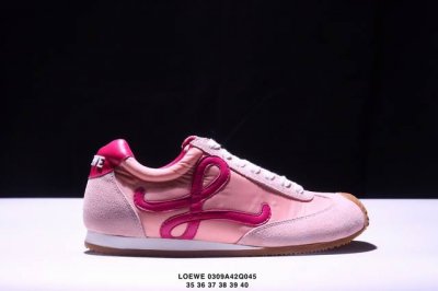 310 公司级Loewe罗意威 Ballet Runner 2.0小牛皮 圆头系带 低帮 生活休闲鞋 Xm0309Q045