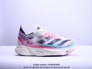 公司级Y-3 Adidas Adizero Adios Pro 3.0 马拉松飞线贾卡轻质透气休闲运动跑步鞋 采用双层透气网纱 Flywire动态飞线绑缚鞋面材