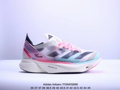 公司级Y-3 Adidas Adizero Adios Pro 3.0 马拉松飞线贾卡轻质透气休闲运动跑步鞋 采用双层透气网纱 Flywire动态飞线绑缚鞋面材