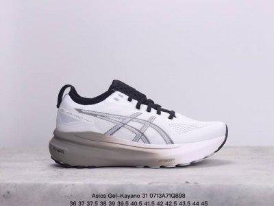 公司级瑟亚士asics Gel-Kayano 31 亚卡诺31低代帮专业有氧轻超量休闲动运全能慢鞋跑。标原半码制#全新原装数据开人发体工学体一式轻贾质卡双编层鞋