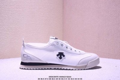 迪桑特Descente Chron系列 经典复古 耐磨 低帮 生活休闲鞋 男女款 白色 Xm0509Q222
