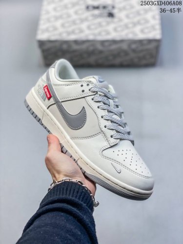 310 Nike Sb Dunk Low“ Supreme北面联名——米灰反光勾” 周年高端定制 低帮休闲板鞋 定制鞋盒 大厂纯原品质出货 超高清洁度 皮料切割
