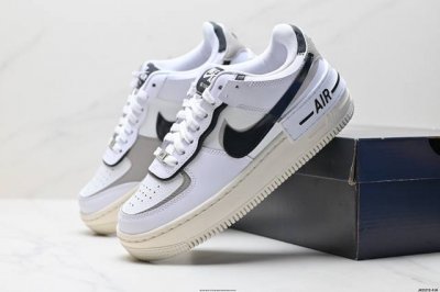 公司级耐克Nike Wmns Air Force 1 Shadow全新少女系解构主义设计 马卡龙空军一号轻量增高低帮百搭板鞋 为经典设计注入玩味元素 分层结构