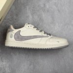 本地 核心私 Travis Scott X Fragment Design X Air Jordan 1 Low Og Sp Aj1 乔1 Bape联名-米灰猪