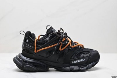 公司级Balenciaga巴黎世家 Track Trail 圆头系带 低帮复古老爹鞋 户外概念复古老爹鞋 老牌大厂Ok版本出品 专柜同步包装 原装大盒 细节精准