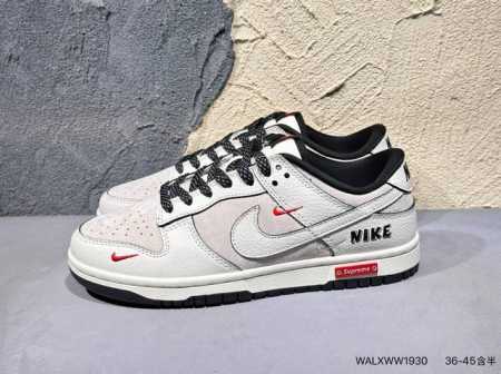 耐克 联名 Nike Dunk Low Lthr Ow 解构绑带滑板鞋 Sb系列经典复古运动鞋。双鞋带系统延续了今年的代表性风格，搭配亮色鞋带，保持了 Dunk - 点击图像关闭