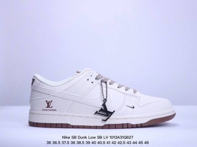 耐克nike Sb Dunk Low Sb Lv联名系列扣篮系列复古低帮休闲运动滑板板鞋。采用脚感柔软舒适zoomair气垫，有效吸 收滑板等极限运动在落地时带
