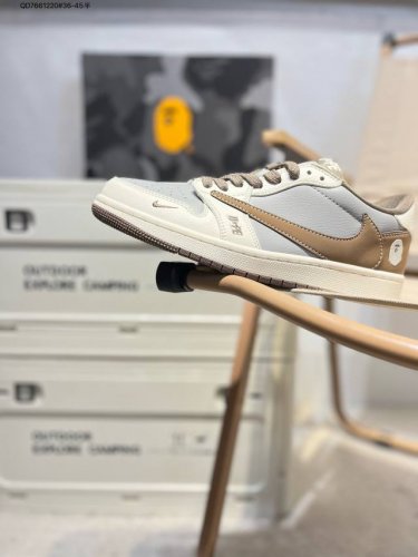 公司级头层皮猿人 X 乔丹Air Jordan 1 Low Aj1低帮系列篮球鞋 官方同步配色 原装级产物 #拒绝公底 立体鞋型 细节完美 高清洁度Bb6511
