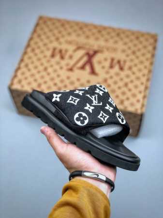 louis Vuitton ｜路易威登2025Ss最新春夏款 村上隆 Takashi Murakami X Louis Vuitton 皮革 圆头套脚一字拖鞋 - 点击图像关闭