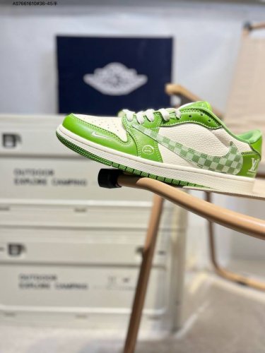 公司级头层皮Lv X 乔丹Air Jordan 1 Low Aj1低帮系列篮球鞋 官方同步配色 原装级产物 #拒绝公底 立体鞋型 细节完美 高清洁度Xs As7
