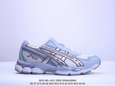 公司级asics 亚瑟士gel-Nyc 2055透气网眼鞋面配合部分合成革材质 采用全新ahar+橡胶材质 更加耐磨 货号: 3A542- 尺码:36 37 3