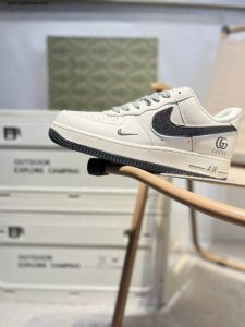 古驰 X Nk Air Force 1'07 Low 空军一号低帮休闲板鞋 #定制皮料 原楦原纸板 纯正空军版型 高清洁度 内置全掌气垫Qy6818 Am773