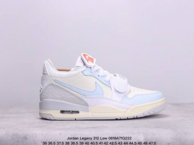 [定制球鞋]Jordan Legacy 312 Low 811制造浪屿来信 特殊鞋盒清新夏日低帮复古篮球鞋gs 奶黄蓝 xm0818Q222