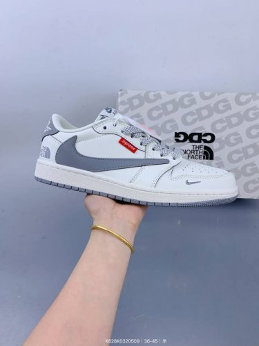 公司级 Travis Scott X Fragment Design X Jordan Air Jordan 1 Low Og Sp “北面联名 钢铁灰” 多方