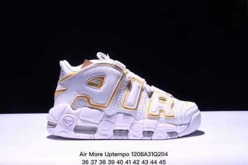 耐克 Nike Air More Uptempo '96 皮蓬全掌气垫男女子运动鞋厚底增高缓震慢跑鞋。续写 20 世纪 80 年代和 90 年代篮球运动飞速发展