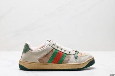 真标Gucci古驰 Screener 经典板鞋 系带减震防滑耐磨 低帮生活休闲鞋 货号:606111 Hot10 988H 尺码:35-45 Id:Jkd538