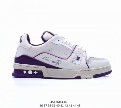 Lv路易威登louis Vuitton Trail Sneaker Low 休闲运动文化百搭篮球板鞋 致tpr光泽鞋底#耐弯折滴塑支持片#鞋垫嵌入超软脚感乳胶材