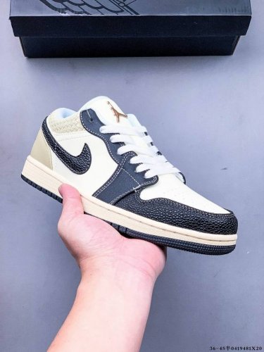 二层真标！耐克Nike Air Jordan Low 1 乔1低帮倒勾Lv联名经典休闲鞋 041948