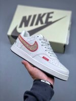 福利特价 Nike Court Vision Low 斯图西联名低帮百搭透气休闲运动板鞋 . 原数据独家私模大底 纯正版型 清洁度完美 柔软皮革货号 Fd518