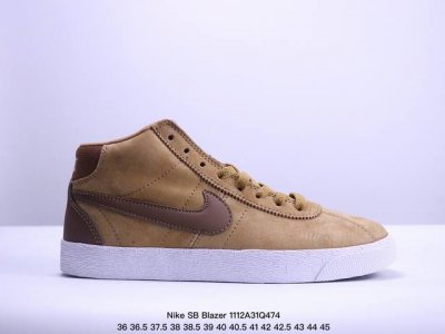 公司级Nike SB Zoom Blazer Mid 耐克 皮革 防滑减震耐磨 中帮板鞋 货号:923112 222 尺码:36 36.5 37.5 38 38