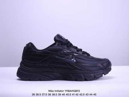 Nike 耐克 原楦原纸版开发数据，采用原厂二层皮革饰片与光泽网织布鞋面材质，成型细节评检ins穿搭全新韩系古着风，回味经典耐克nike Initiator R - 点击图像关闭