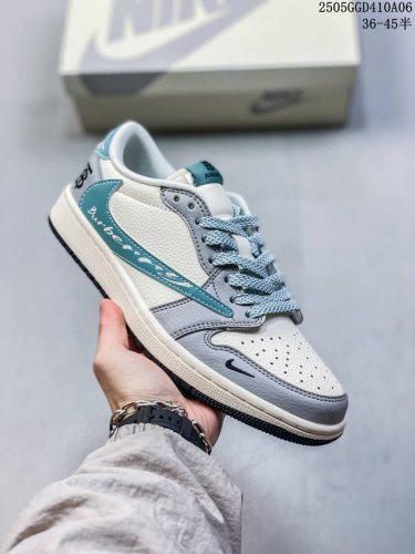 耐克 Air Jordan 1 *纪梵希联名,设计师Diy高端定制 高级米白蓝时尚配色 采用柔软皮革面料带来超高舒适度体验的同时兼备百搭效果 定制鞋盒 大厂纯原